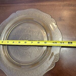 1930’s Federal Glass Plate Patrician Spoke Pattern Depression Glass Yellow EUC